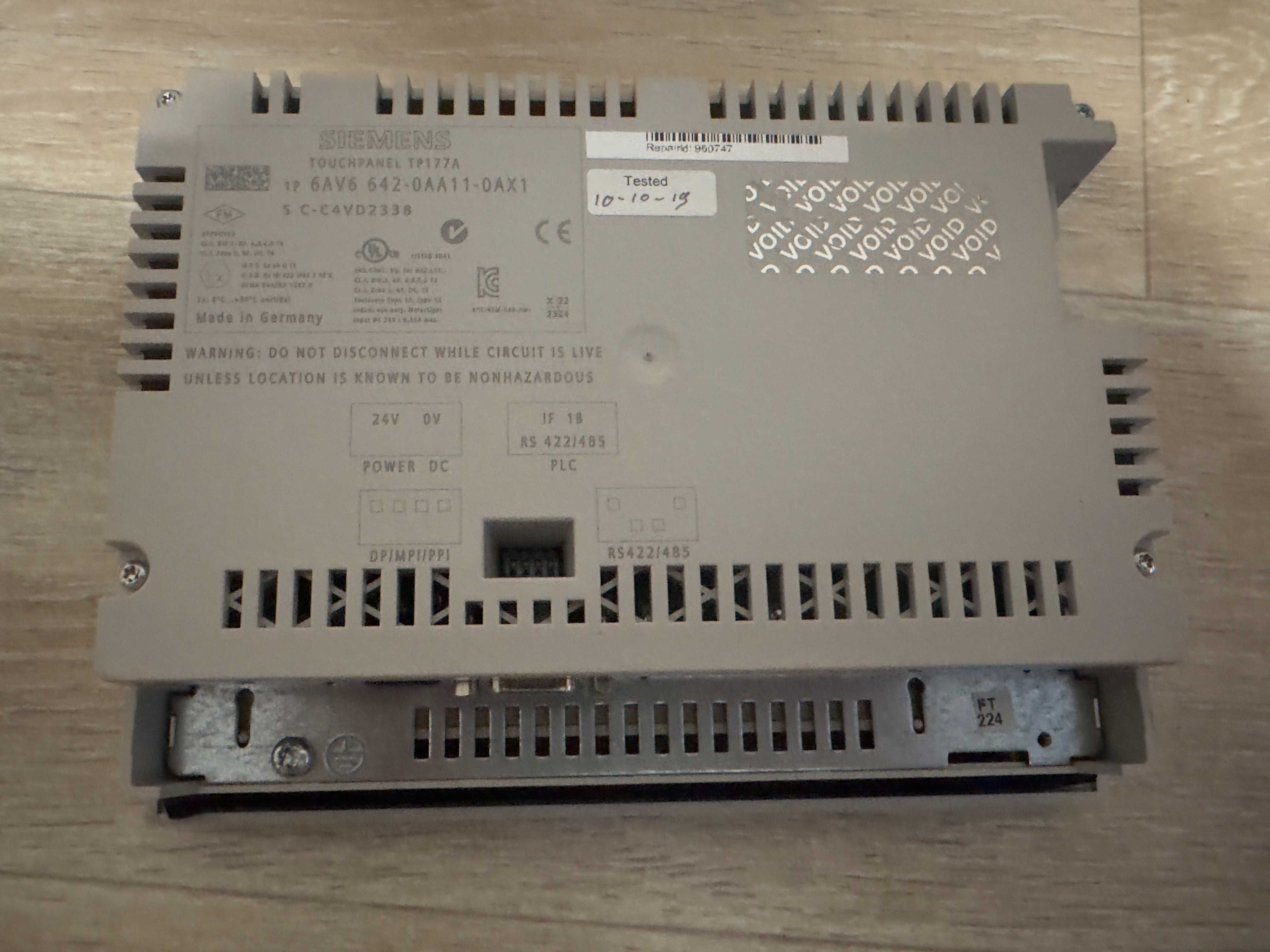 Panel dotykowy HMI Siemens Simatic TP177A 6AV6 642-0AA11-0AX1 FAKTURA