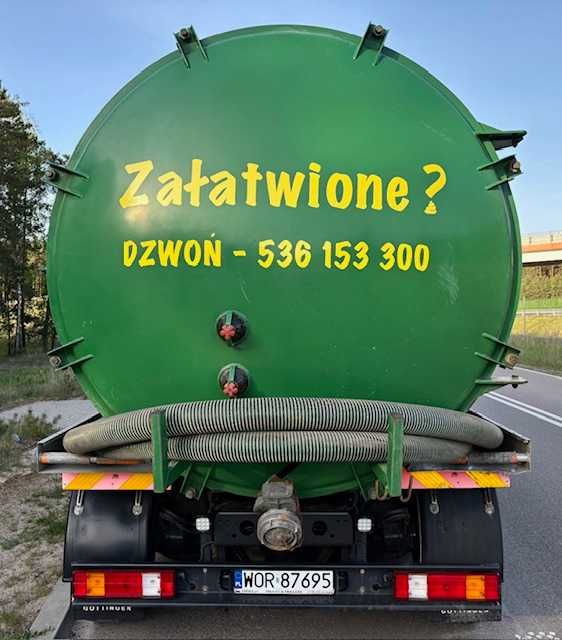 Usługi asenizacyjne, wywóz szamba, wywóz nieczystości płynnych