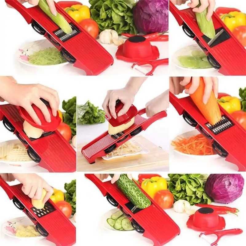 Овочерізка Mandoline Slicer 6 in 1 з контейнером, слайсер, терка