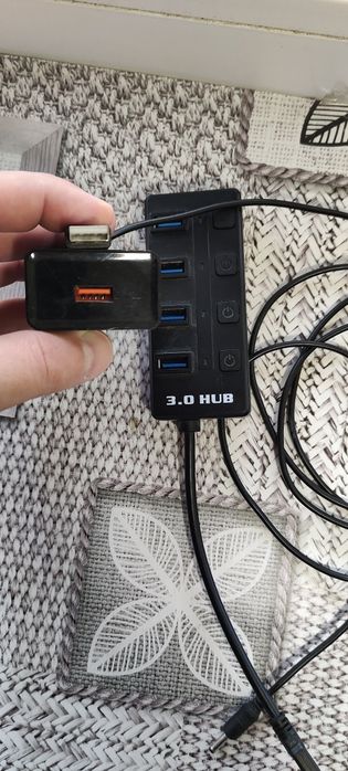 USB-HUB 3.0 на 4 гнезда с кнопками на каждое гнездо