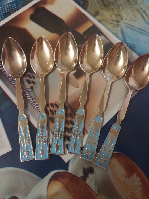 Серебро Ложки НОВЫЕ ЛЮЗ!Мельхиор СССР,клеймо, остались только ножи Б/У