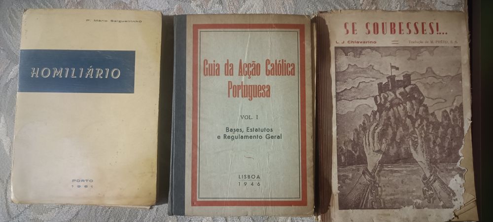 Coleção livros antigos religião católica