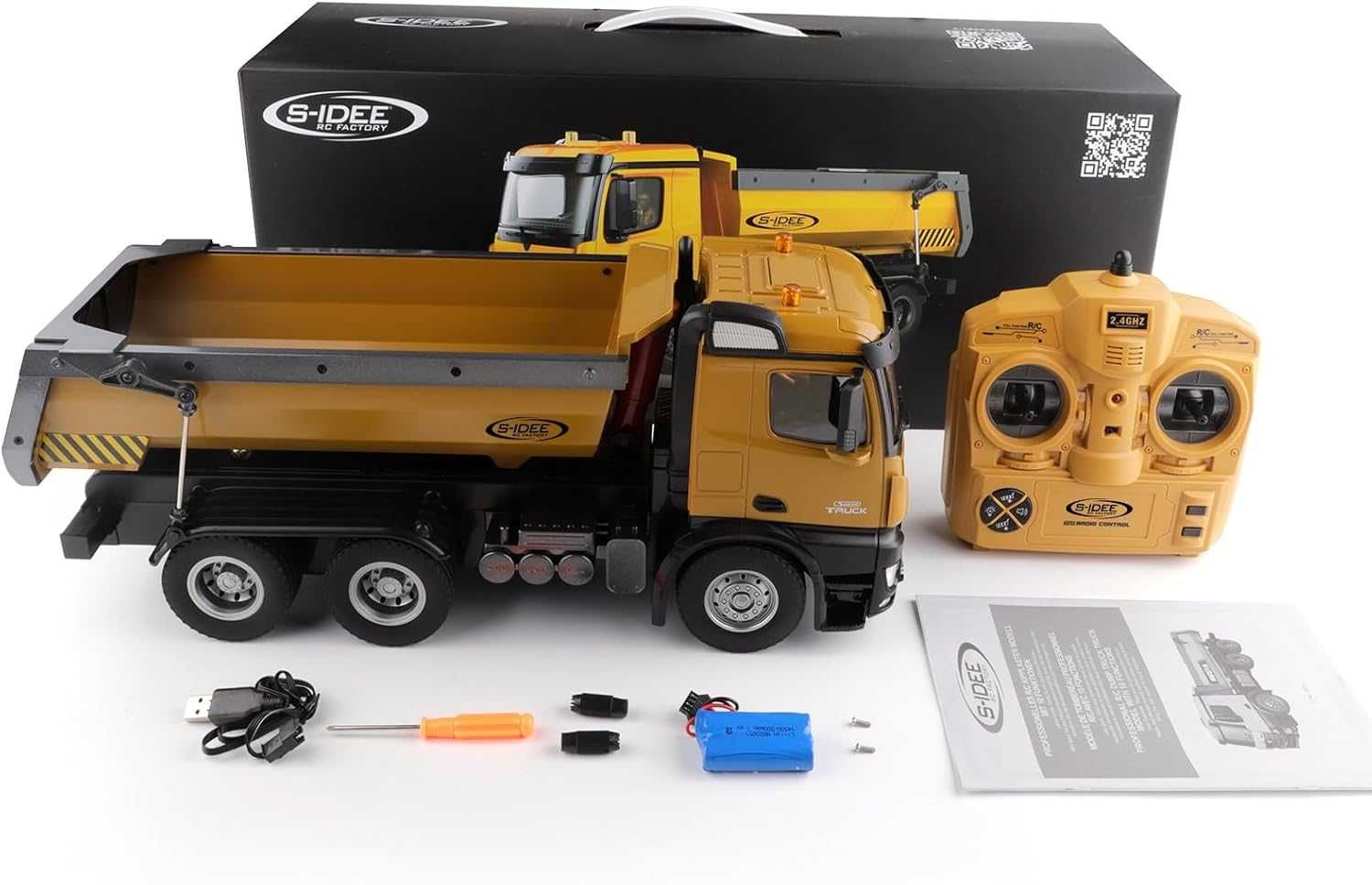 Huina Toys 1573 1:14 Самоскид на радіокеруванні з рухомим кузовом