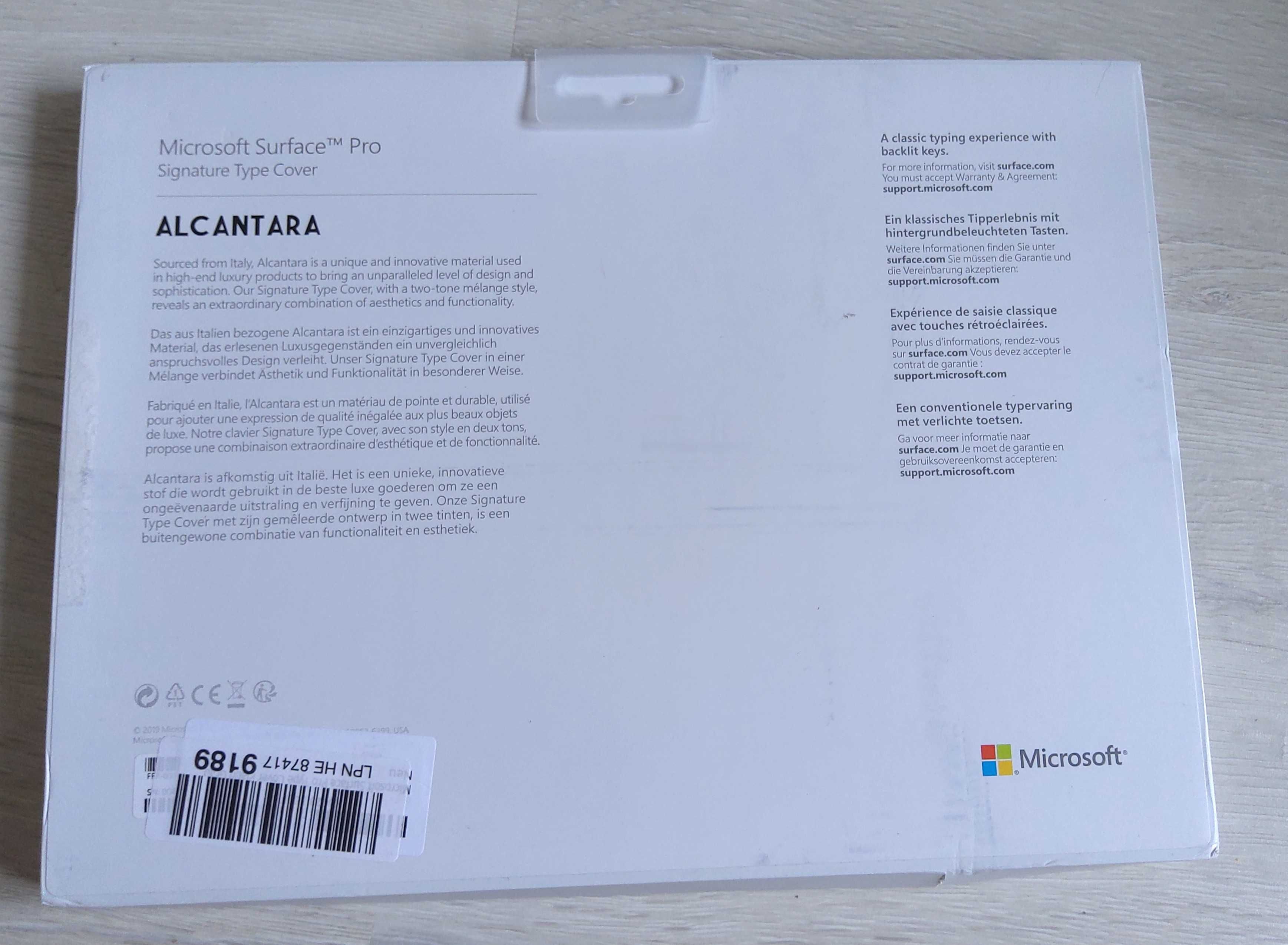 Klawiatura Microsoft Surface Pro Signature Type Cover Pro 5,6,7 Alcant