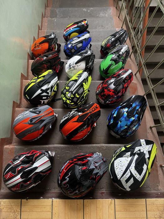 Эндуро кроссовый мото шлем с очками в комплекте