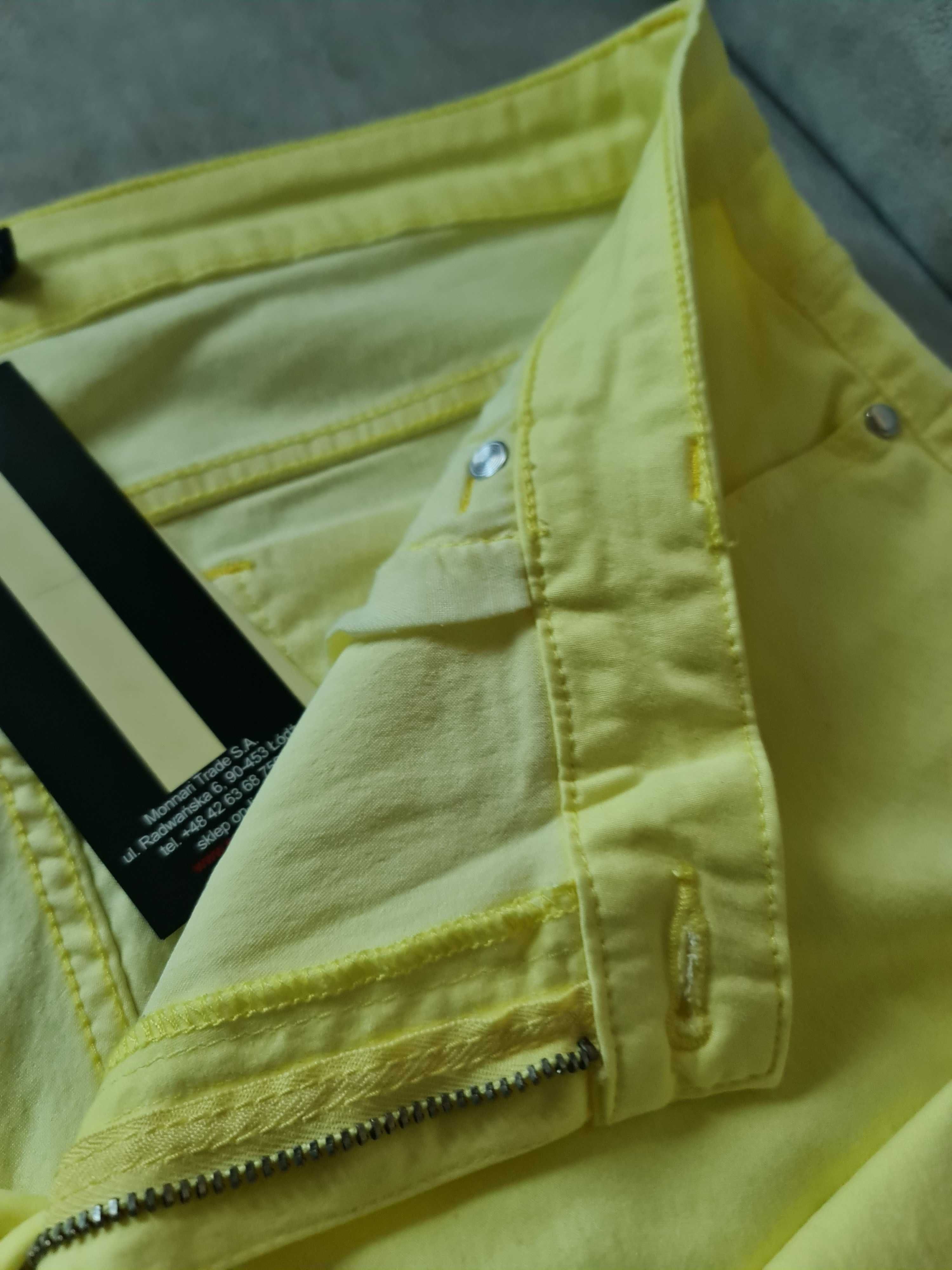 Spodnie damskie Jeansy Cotton Monnari 46  Żółte Nowe