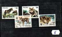 Znaczki Polska - Dzikie zwierzęta chronione - Wilki