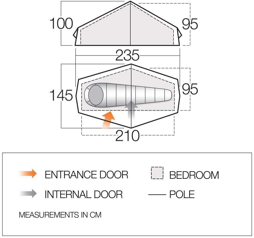 Namiot 1 osobowy Vango F10 Helium UL 1  -- tylko 1,25 kg