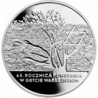 20 zł, 65. rocznica powstania w getcie warszawskim