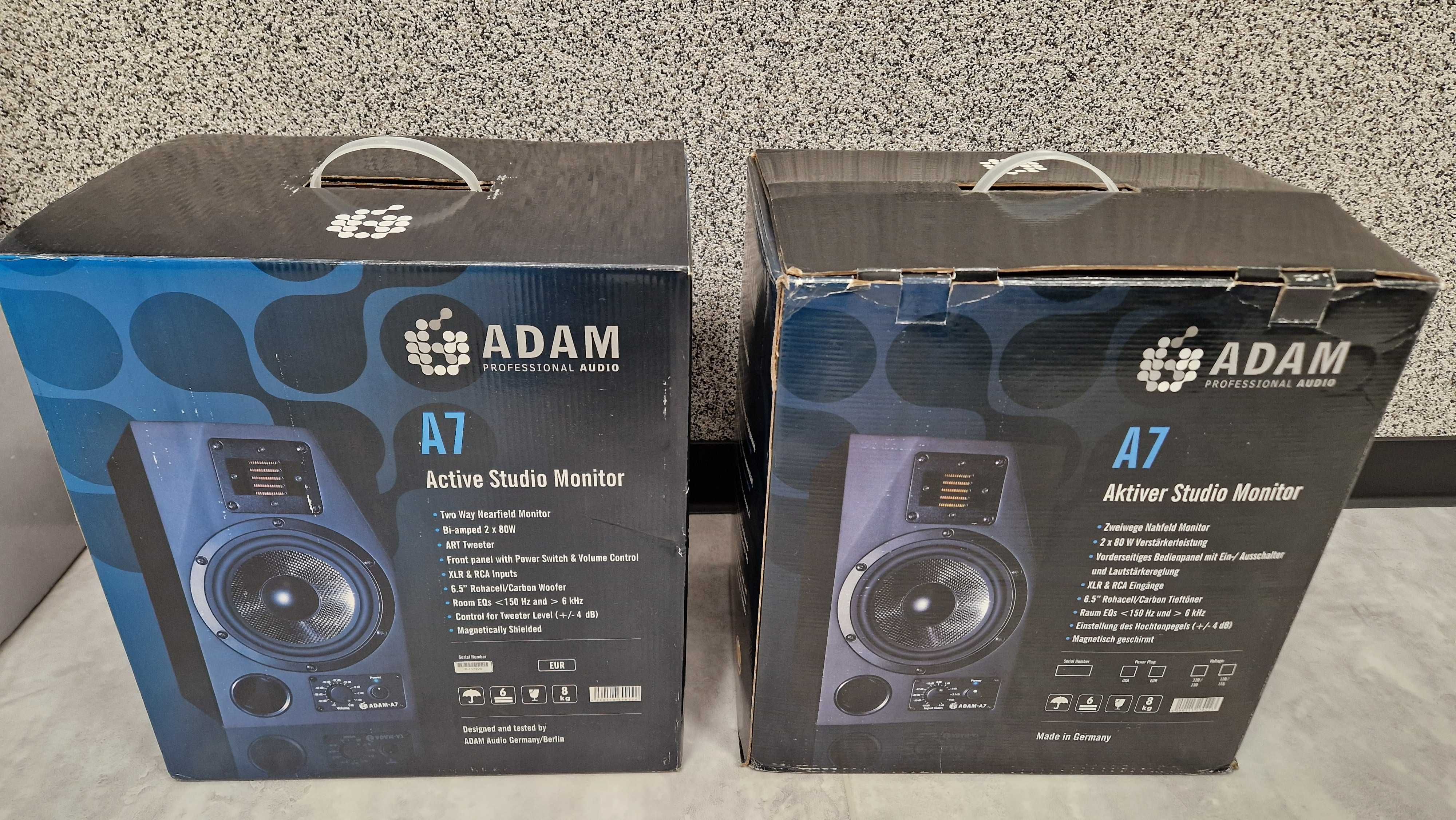 Adam Audio A7 monitor aktywny czarny x2