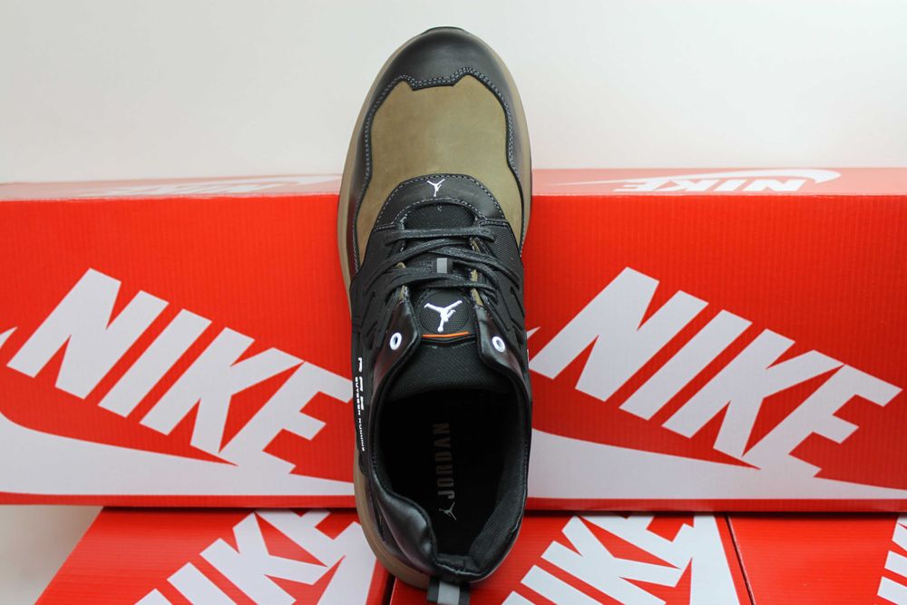NIKE AIR JORDAN  - коричневые кожаные кроссовки кросівки(код 5-15кор.)