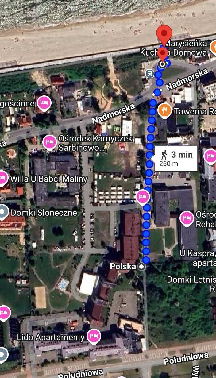 Apartament nad morzem 300m do plaży od 250 PLN dla 2-5 osób Sarbinowo