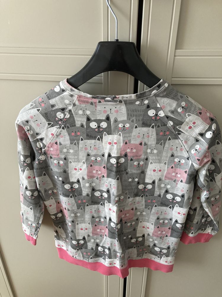 Bluzka rękaw 3/4 koty r 152