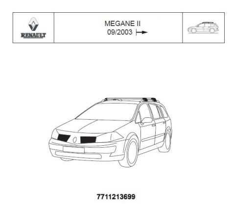 Renault megane 2 7711213699 original поперечини на рейлінги