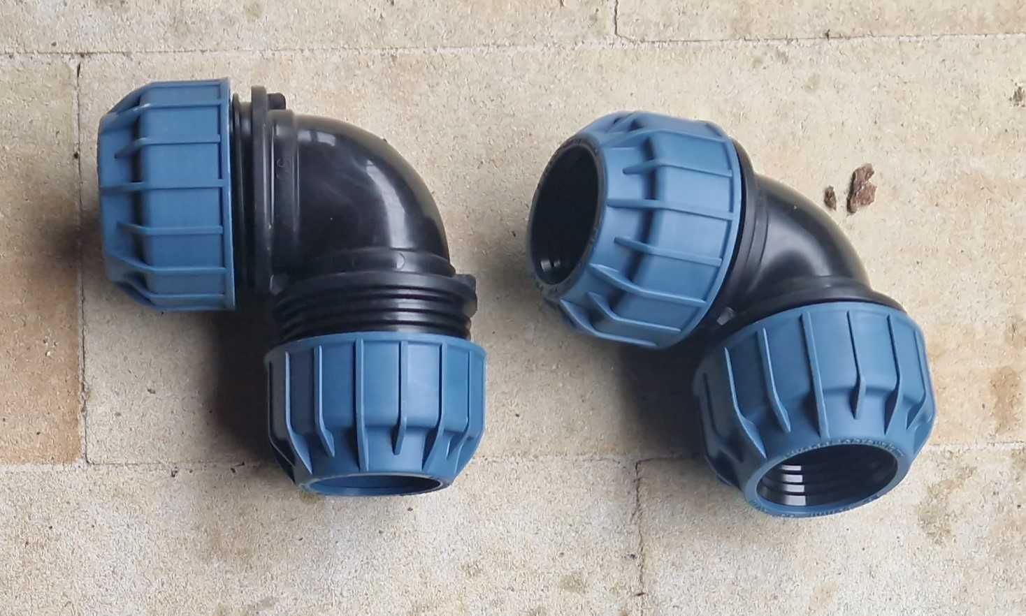 2x Kolano skręcane PE dn50 stan bardzo dobry.