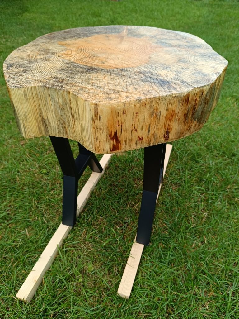 Stolik kawowy, plaster drewna