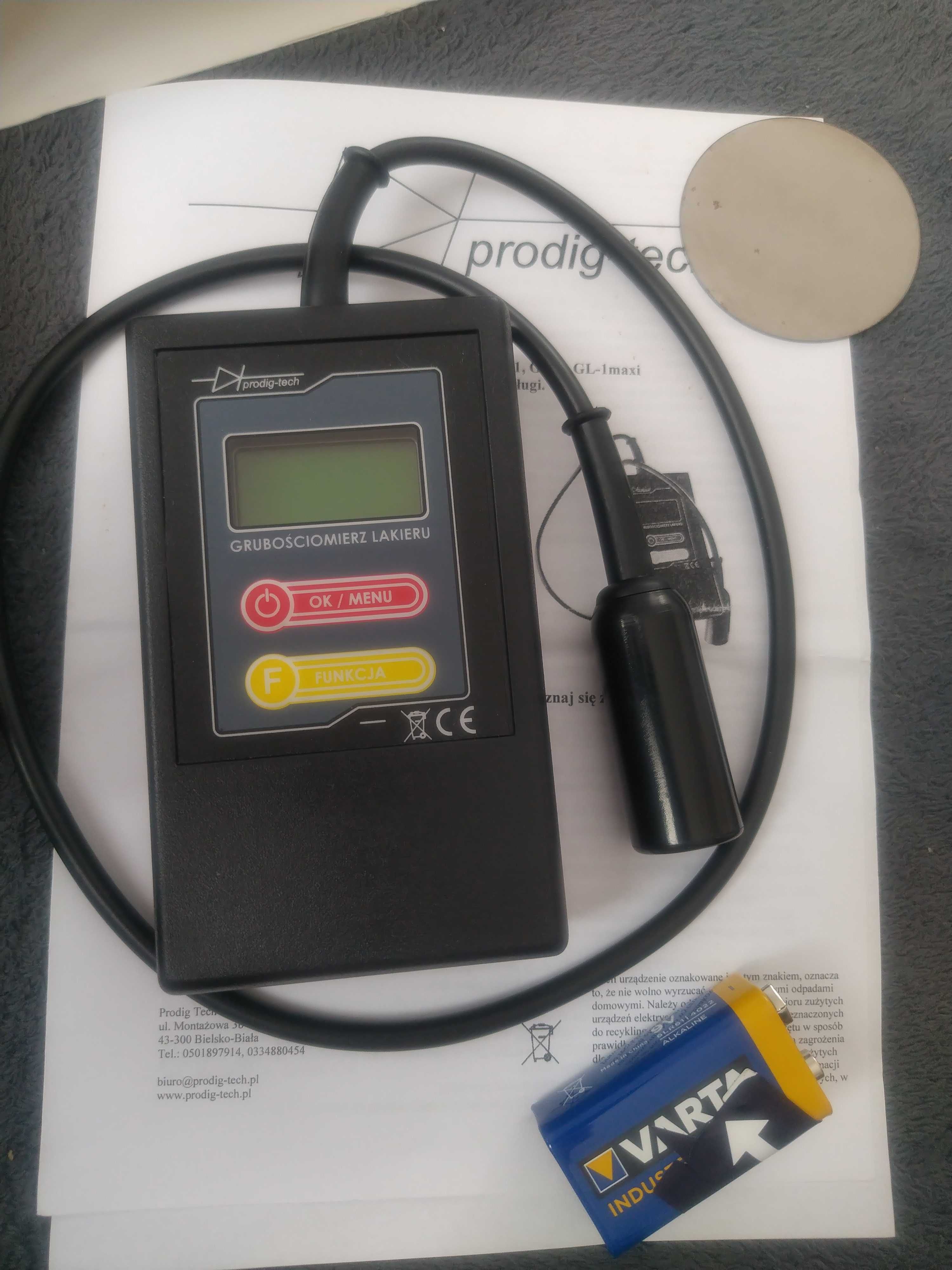 Miernik tester grubości lakieru Prodig Tech GL-1s