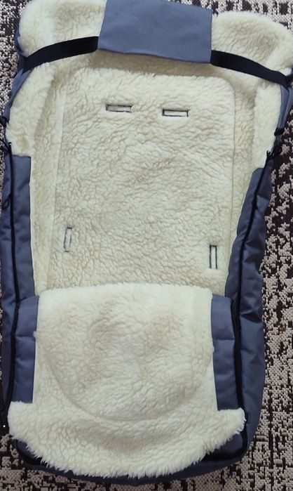 Зимовий конверт на овчині в коляску, конверт- чохол на санчата