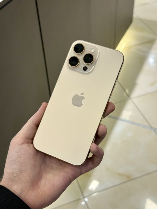 ИДЕАЛ! Айфон 16 Про Макс 256Гб Десерт/Золотой (1079$) Магазин/Гарантия