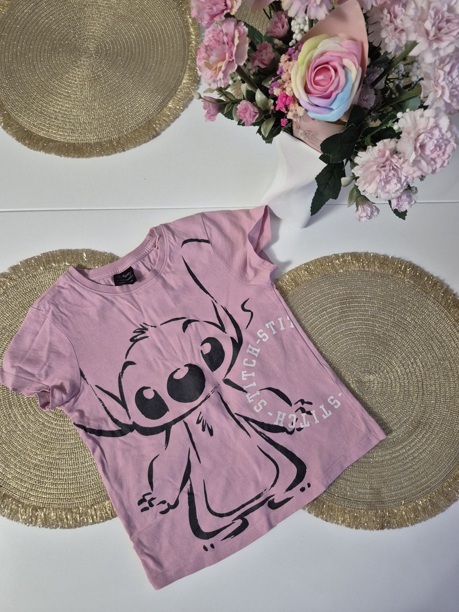 Disney, Primark, Stitch, bluzka, koszulka, t-shirt, rozmiar 116, 5-6la