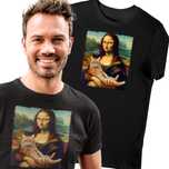Koszulka mona lisa z kotem czarna S