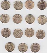 lote moedas 5$00 LN 1986 a 2000 de Portugal portes grátis
