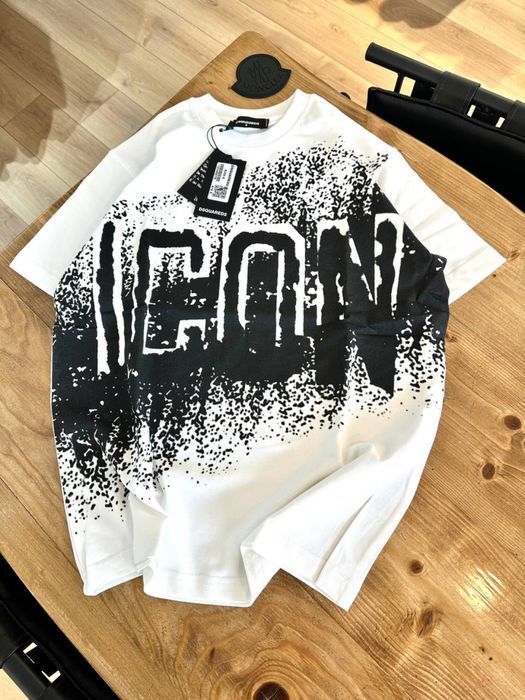 DSQUARED ICON футболка мужская оверсайз оригинал черная унисекс