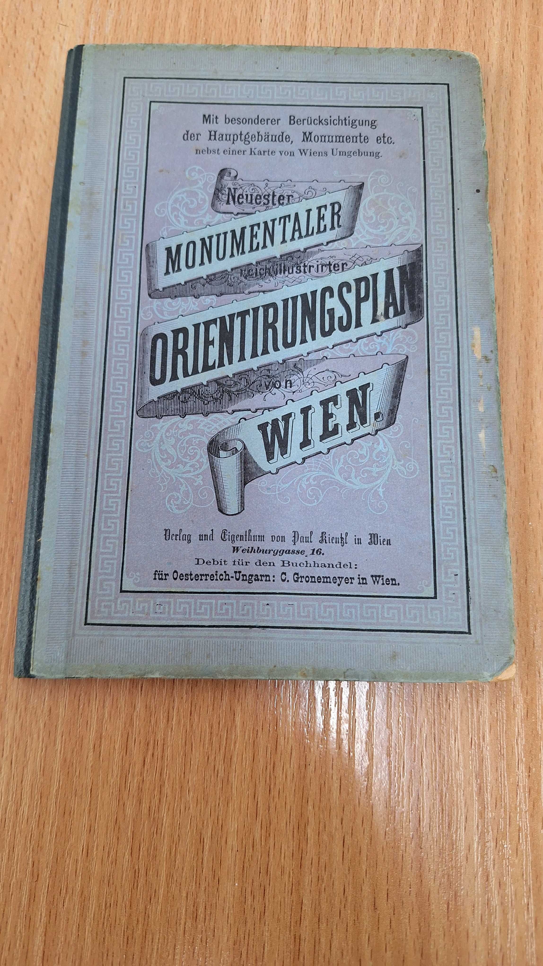 Stara przedwojenna mapa Wieden Austria