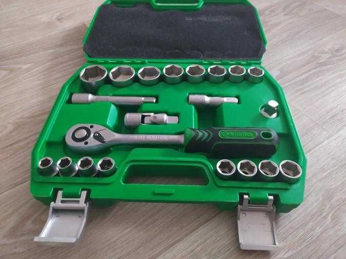 Набор торцевых головок с трещоткой 21 ед., 1/2" INTERTOOL ET-6021SP