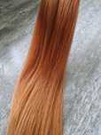 Włosy dziewicze naturalne rude farbowane 70 g 47 cm