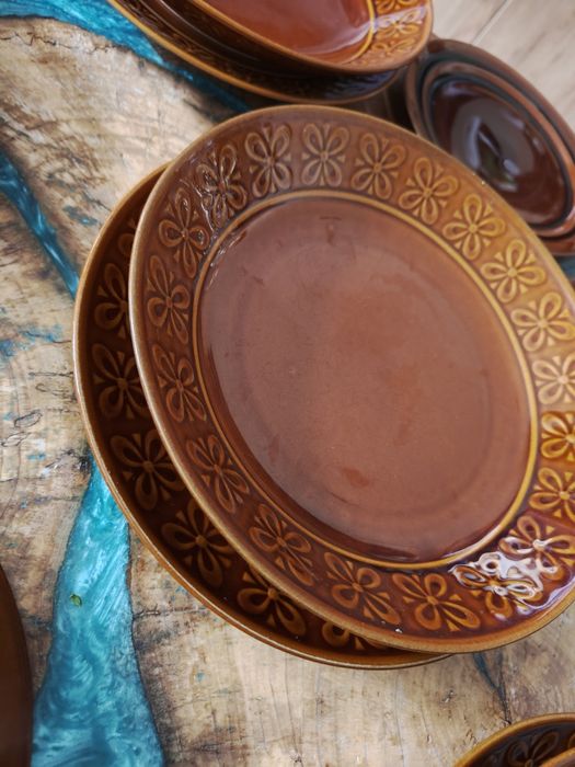 Talerze PRL prod.Pruszków tzw Kokardki PRL