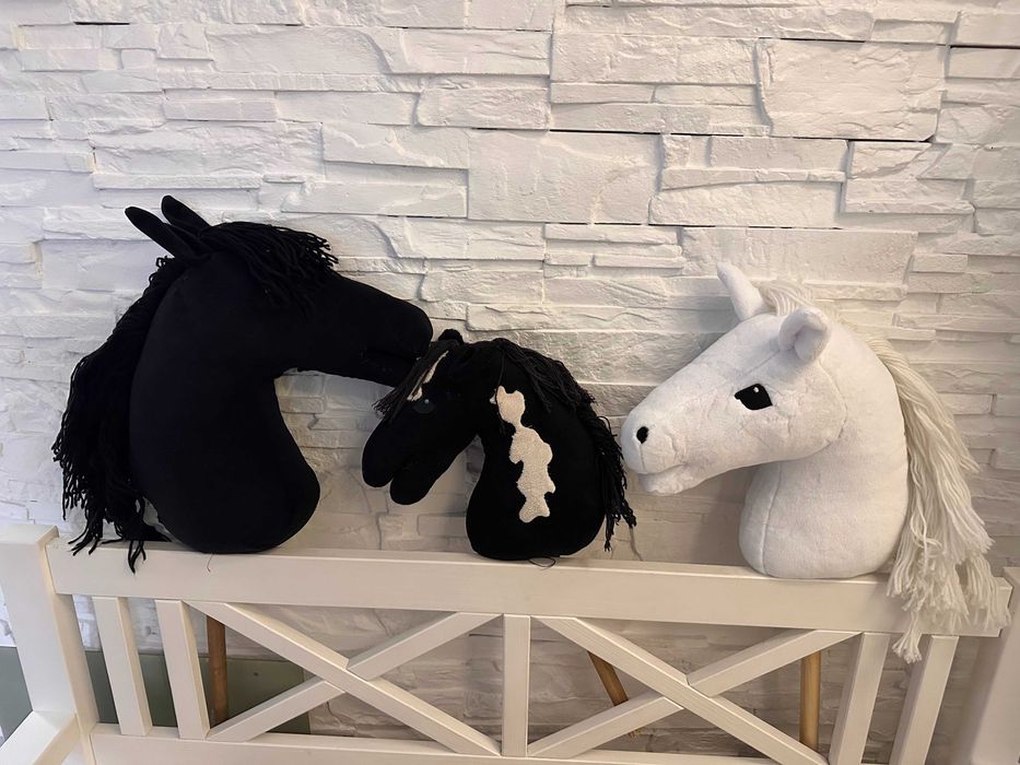 Koń Hobby Horse czarny biały  Koń na kiju Prezent na Mikołaja wysyłka