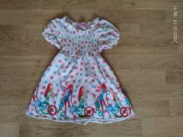 Śliczna sukienka dla dziewczynki na lato 80 86 z krótkim rękawem