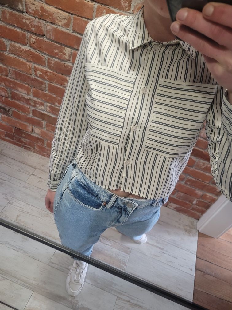 Koszula oversize crop top Asos