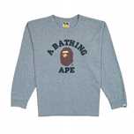 A BATHING APE Longsleeve Szary Męski Logowany r. M/L