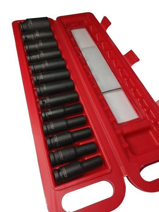 Nasadki udarowe 6-kątne Długie 78mm 1/2", 10 - 32mm 13-sztuk