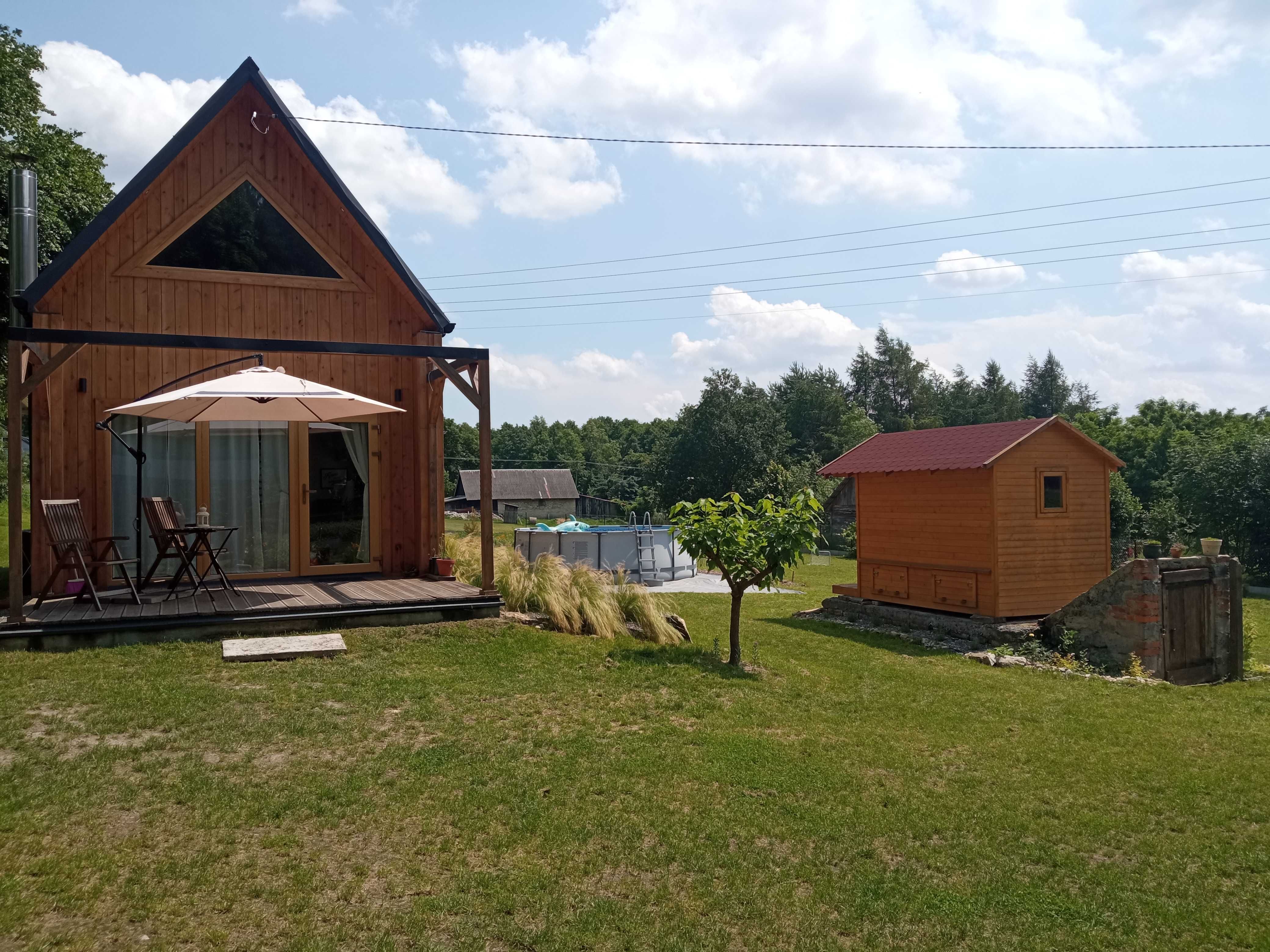 Klimatyzowany domek (basen!) w uroczym zakątku Roztocze Na Końcu Drogi