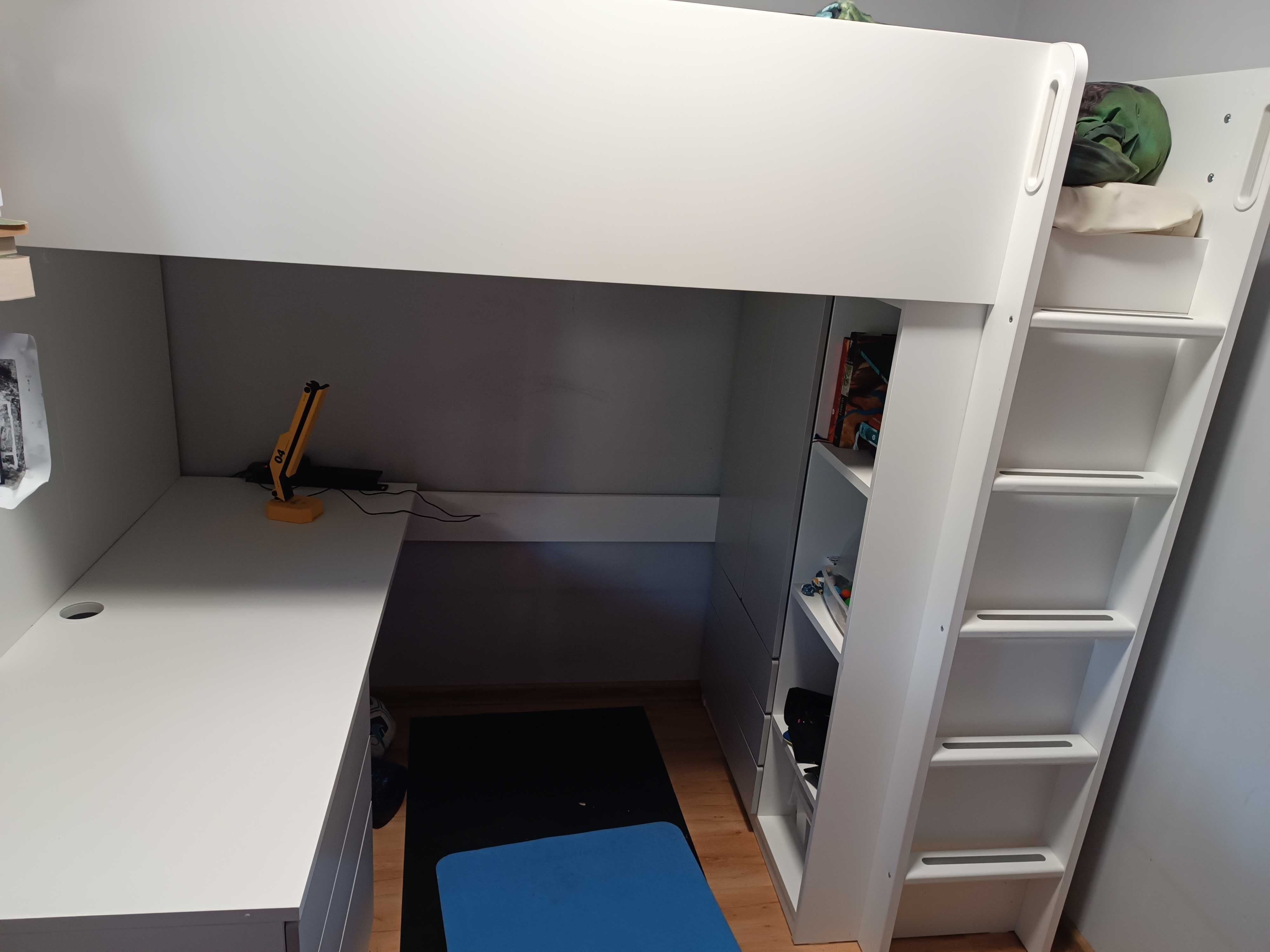 Zestaw Ikea Smastad łóżko/biurko/szafa