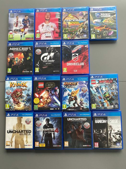 PS4 zestaw 15 gier