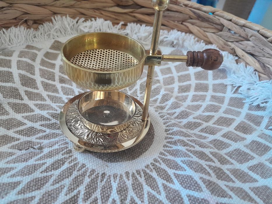 kadzielnica domowa zlota mosieżna piekna
