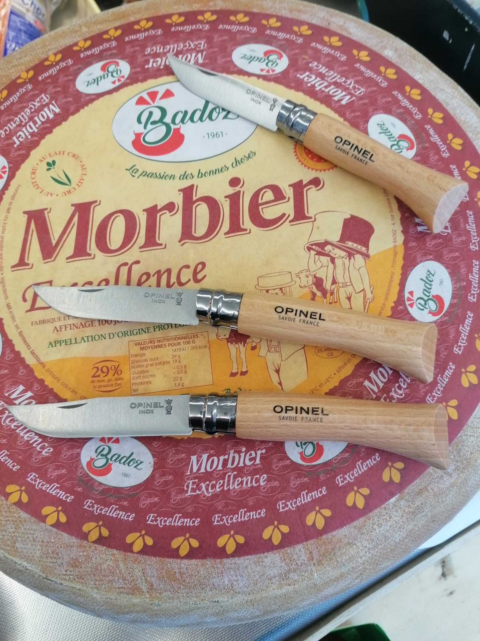 Opinel Inox 9 Франция кухонный острый нож сталь нержавейка  ручка бук