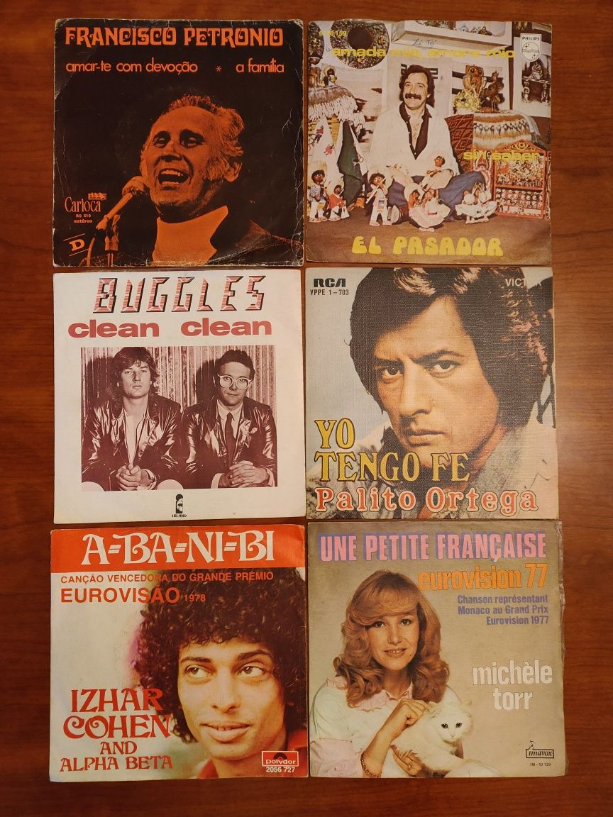 16 Singles em vinil, anos 70 e 80