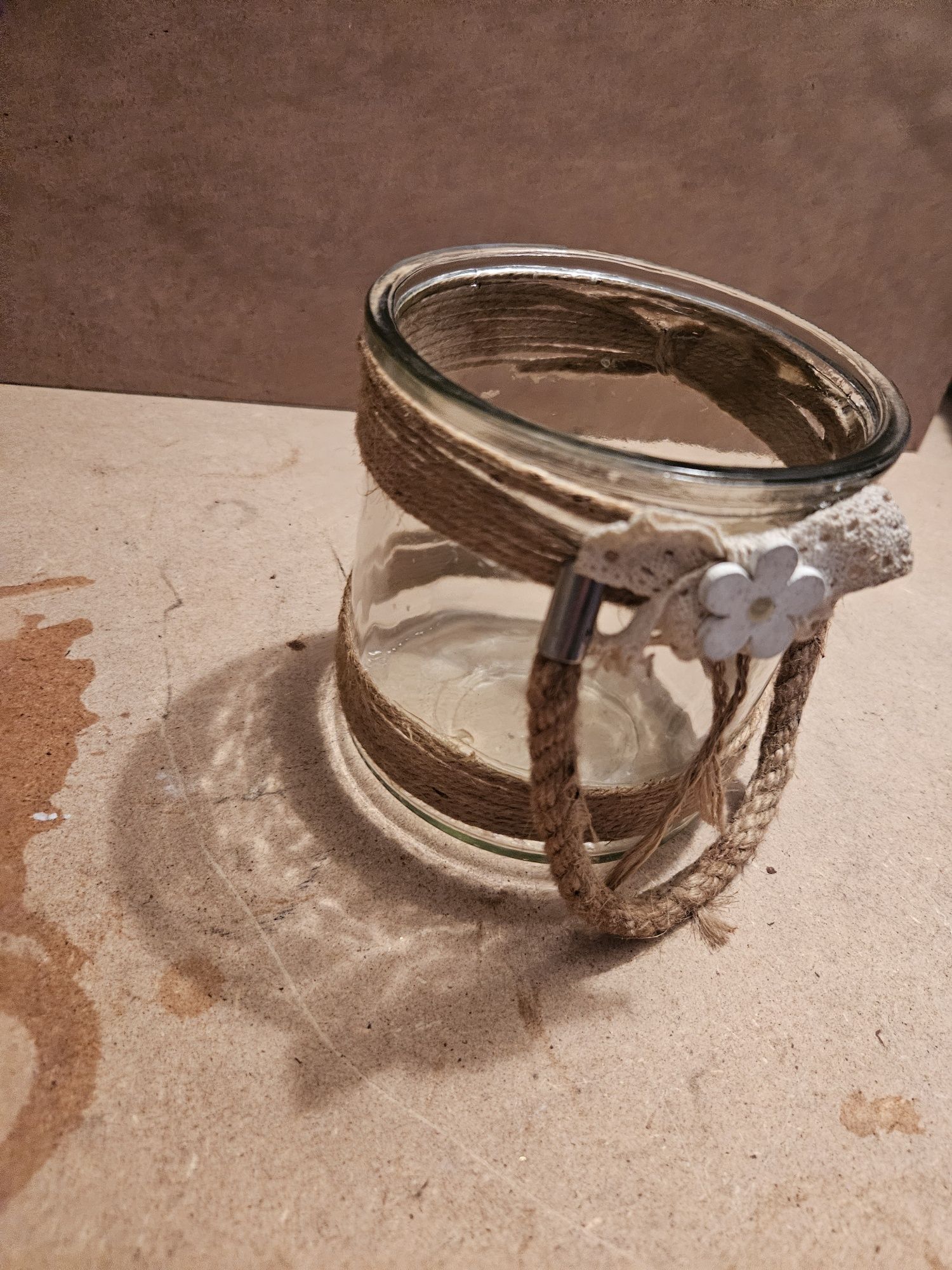 Szklany cylinder,wazon świecznik 12x12 cm – 5 zł