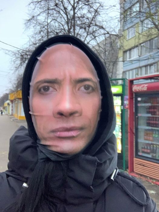 Śmieszna maska Dwayne Johnson The Rock twarz śmieszny prezent