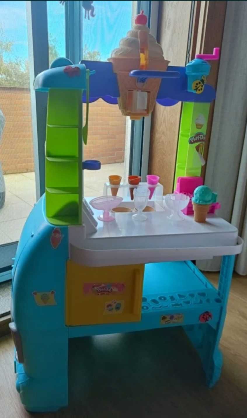 Carrinho de gelados play doh para brincar com plasticina