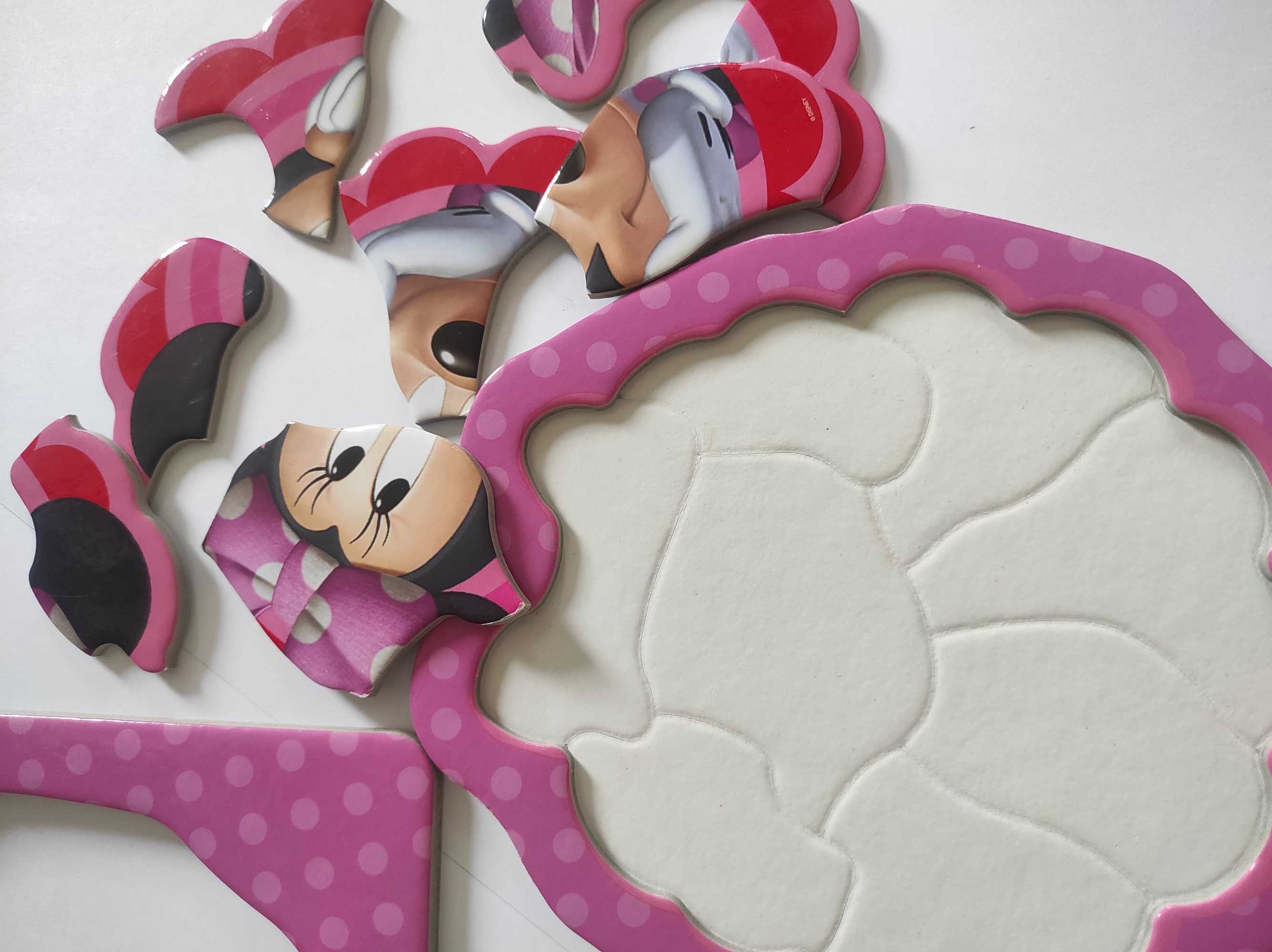 Puzzle Myszka Minnie twarde kartonowe 10 elementów Disney