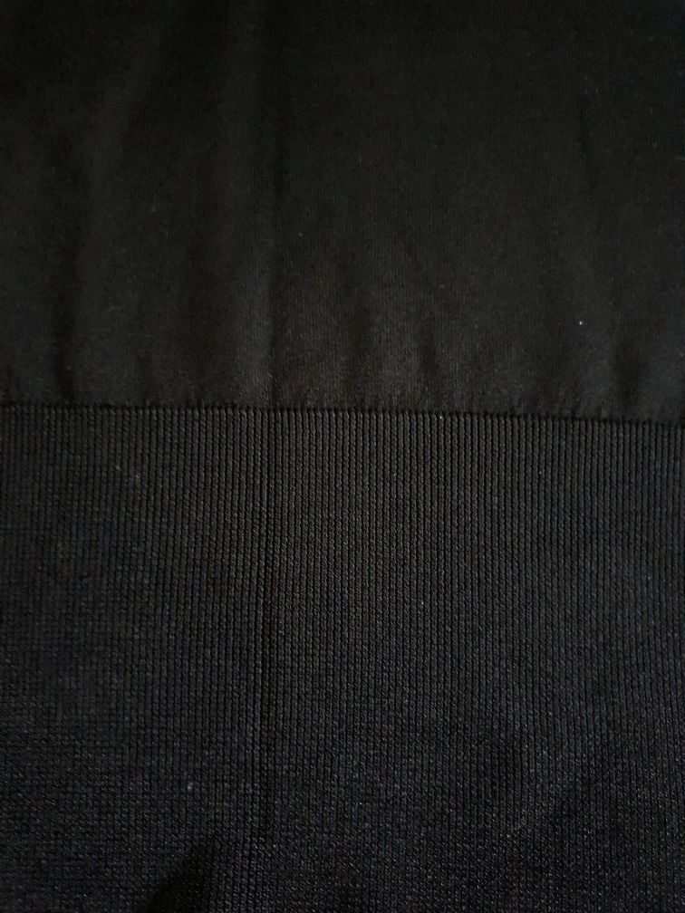 Sweter swetr czarny damski TIFFY do bioder z rekawami 3/4 dekolt V