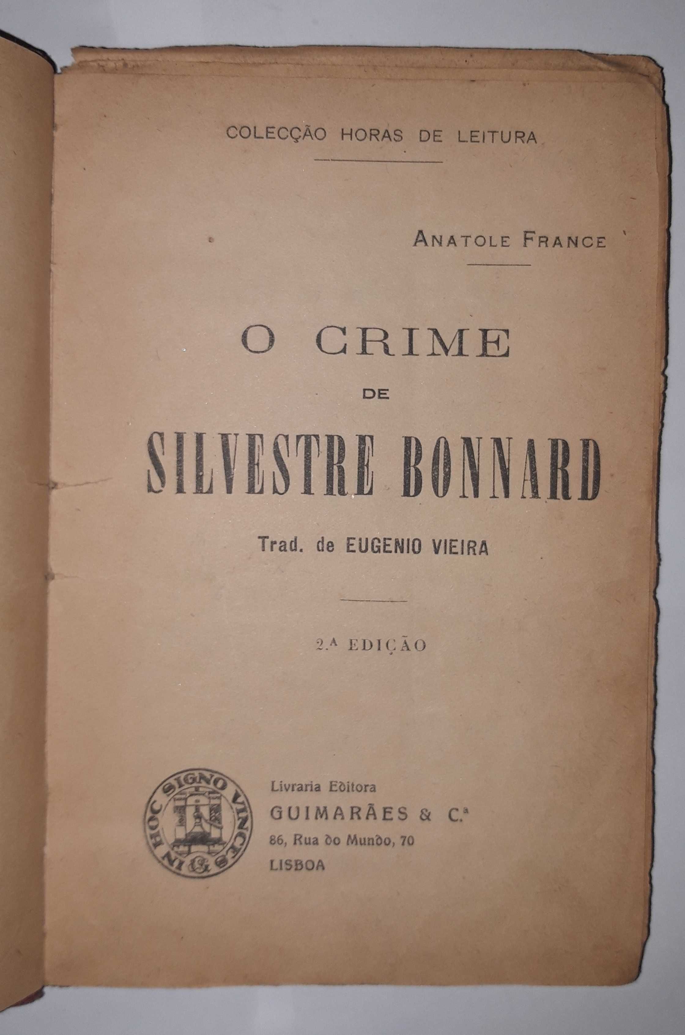Livro - Anatole France - O Crime de Silvestre Bonnard