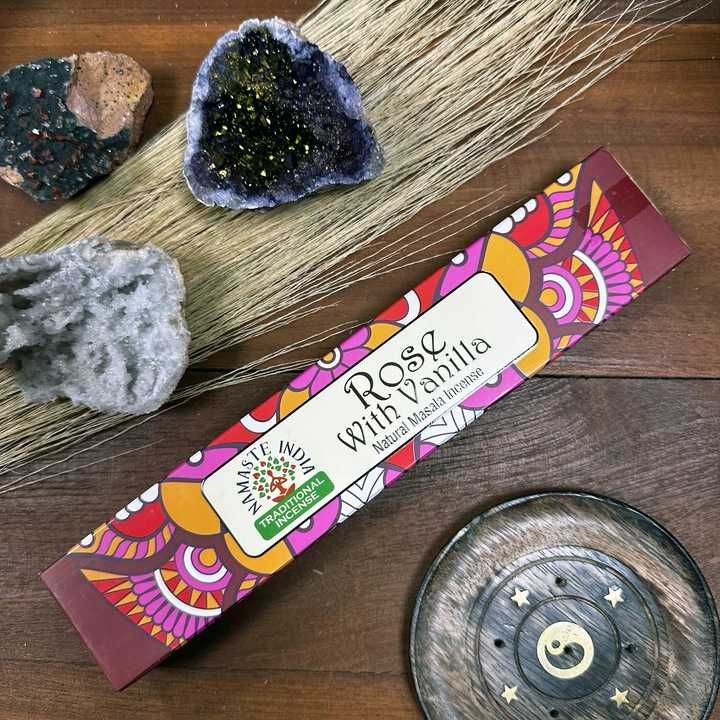 AwGifts_Kadzidełka Masala Namaste Mandala - Róża i Wanilia 15g