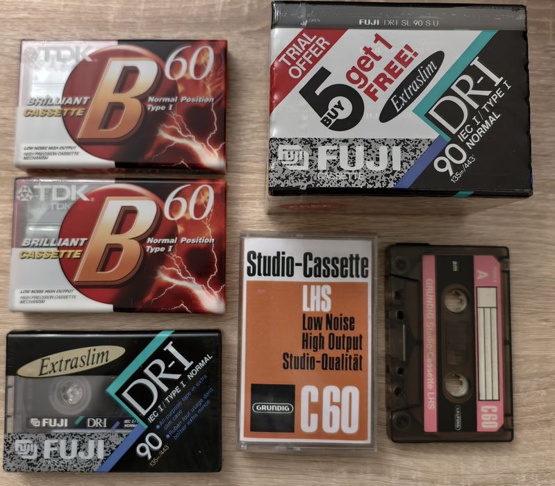 Аудіокасети TDK B 90, FUJI DR-I 90